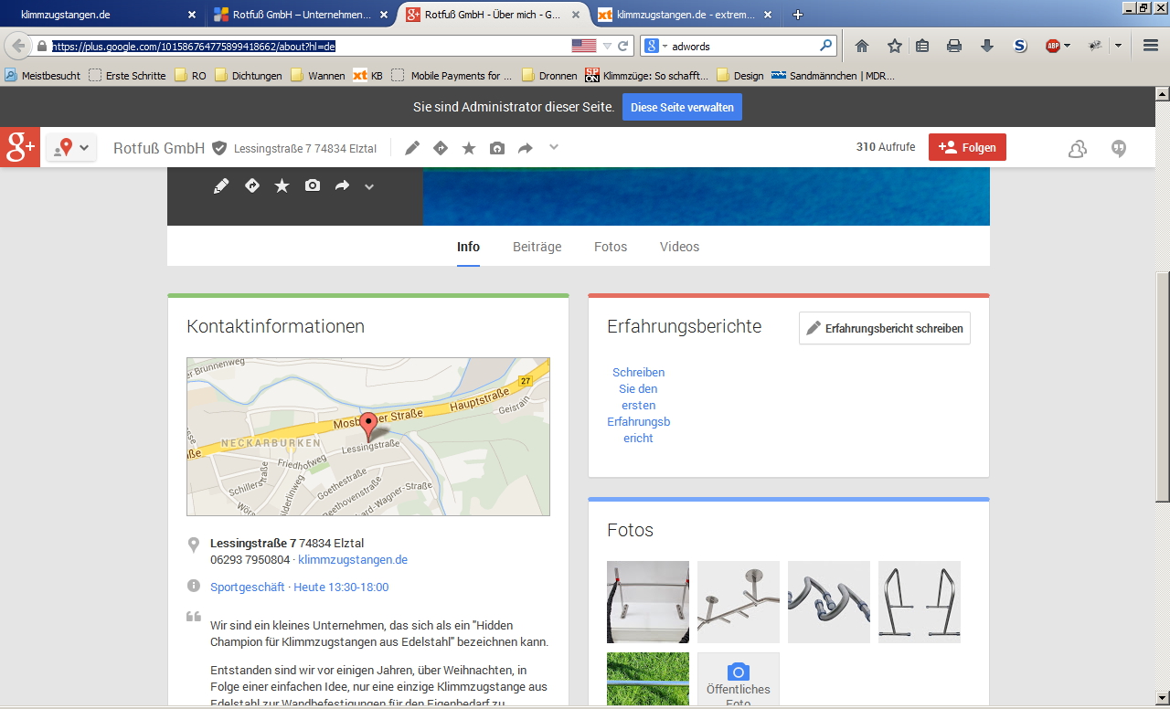 klimmzugstangen.de|Rotfuß GmbH bei Google+